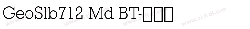 GeoSlb712 Md BT字体转换